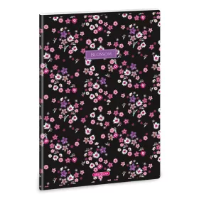   Ars Una Pearl Blossom Black 24 (5377) A4 extra kapcsos kockás füzet