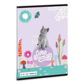   Ars Una Cute Animals-Kitten 24 (5368) A5 21-32 vonalas füzet