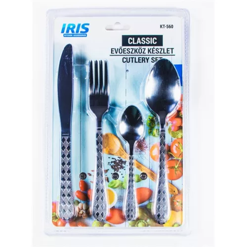 Set de tacâmuri IRIS KT-560 Classic din argint, cu 16 piese