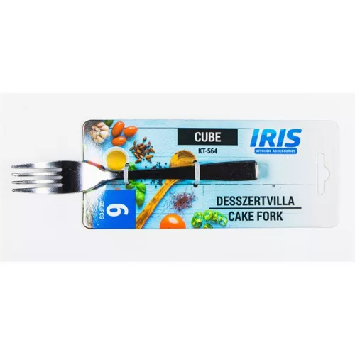 Furculiță de desert IRIS KT-564 Cube, 6 piese
