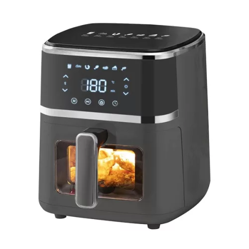 Teplovzdušná rúra TOO AF-150B-1400 W čierna 5 l (fritéza/horkovzdušná fritéza) s digitálnym ovládaním, priezorom