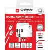 Cestovný adaptér SKROSS 1.302474 PRO Light 45W USB-A/USB-C pre biely svet + kábel typu C