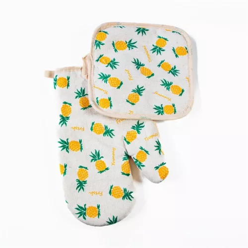 IRIS CT-37 Topflappen-Set, gemustert, 17 x 26 cm, 17 x 17 cm