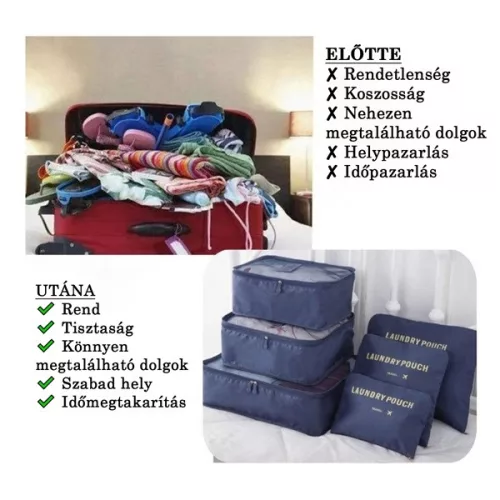 IRIS 5029 Koffer-Organizer, 6 Stück