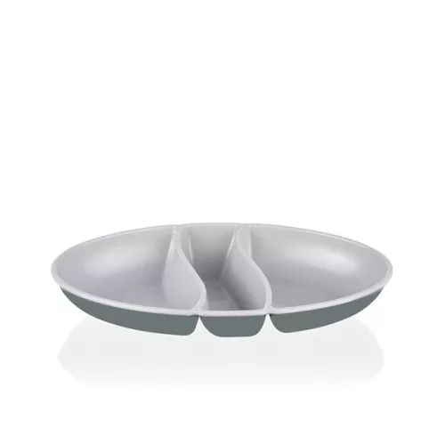 Bol pentru gustări IRIS L-00517, culoare dublă, verde, gri, bej