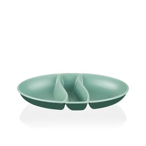 Bol pentru gustări IRIS L-00517, culoare dublă, verde, gri, bej