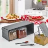 Suport pentru condimente IRIS L-00677 cu lingurițe 3x550ml, culoare fildeș sau antracit
