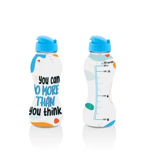 Sticlă sport IRIS L-00682 600ml, albastră sau roz