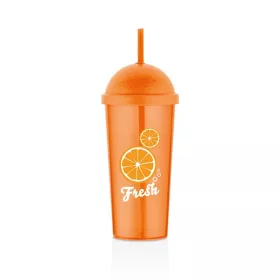 Pahar IRIS L-0088 Fresh Orange cu pai 700ml