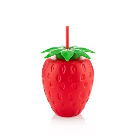   Pahar de cocktail IRIS L-00822 în formă de căpșună cu pai 900ml