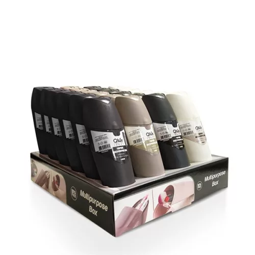 IRIS L-00626 großer Zahnbürstenhalter für Reisen, schwarz, beige oder grau