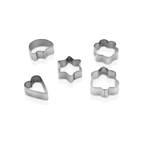 IRIS L-00156 Set de 5 forme de biscuiți, metal