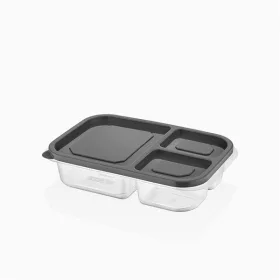   IRIS BSF-00810 Sera recipient pătrat cu 3 compartimente 1.200 ml, fildeș, antracit sau roșu