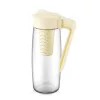 IRIS C-00250 Karefe Cană ovală cu suport pentru fructe 1.600ml, culoare neagră sau fildeș