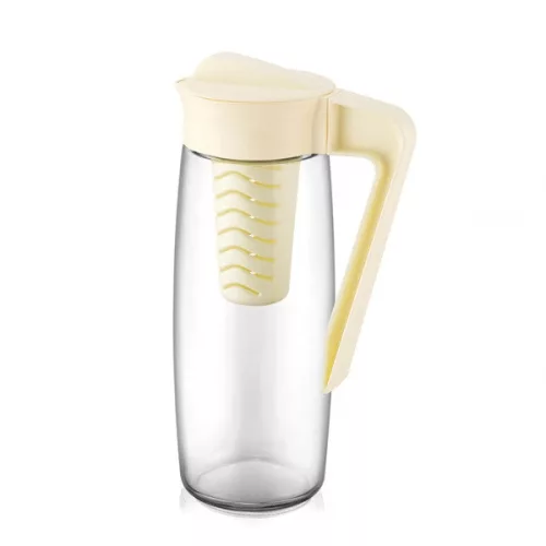 IRIS C-00250 Karefe Cană ovală cu suport pentru fructe 1.600ml, culoare neagră sau fildeș