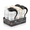IRIS C-00315 Cană de sticlă Domi Crystal 1.600 ml, neagră sau fildeș