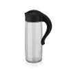 IRIS C-00317 Cană de sticlă Domi Polygon 1.600 ml, neagră sau fildeș