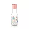 IRIS C-00352 Cană de sticlă Hydra cu model de bicicletă 1.000 ml, mentă sau roz