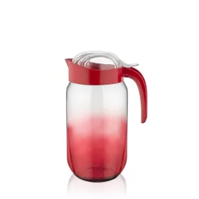 IRIS C-00476 Carafă de sticlă roșie curcubeu 1.000ml