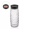 Recipient din sticlă IRIS C-00396 Visible Crystal 1.600 ml, negru sau fildeș