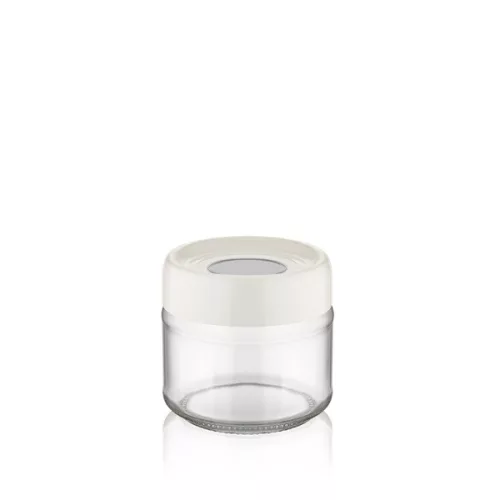Recipient inelar din sticlă IRIS C-00113 300 ml, negru, fildeș sau gri