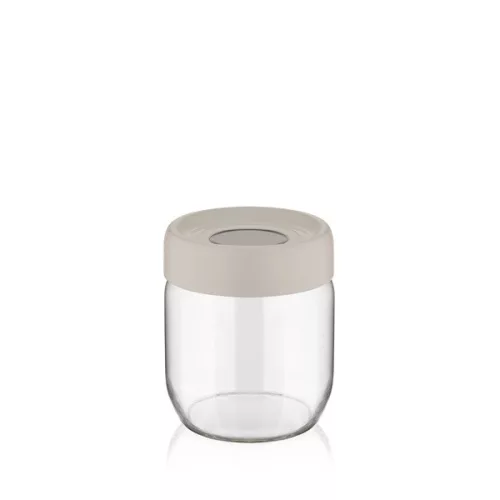 Recipient inelar din sticlă IRIS C-00114 425ml, culoare neagră, fildeș sau gri