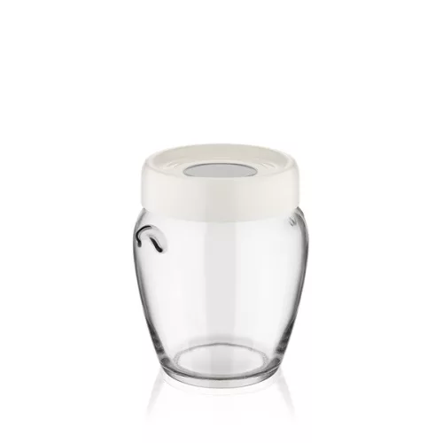 Recipient inelar din sticlă IRIS C-00138 580 ml, negru, fildeș sau gri