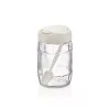 Recipient de depozitare din sticlă IRIS C-00171 Prizma cu linguriță 380ml, antracit, verde sau roșu