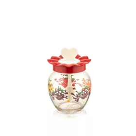   IRIS C-00181 Borcan de dulceață Frutta din sticlă 370 ml, roșu, portocaliu sau galben lămâie