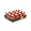 IRIS C-00181 Borcan de dulceață Frutta din sticlă 370 ml, roșu, portocaliu sau galben lămâie