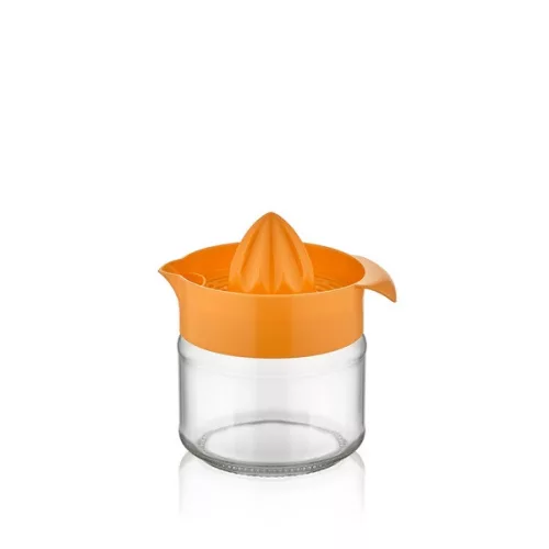 Storcător de lămâie IRIS C-00135 Fresia cu recipient din sticlă 300ml, portocaliu sau galben lămâie