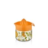 Storcător de lămâi IRIS C-00203 cu model Fresia și recipient din sticlă 300 ml, portocaliu sau galben lămâie