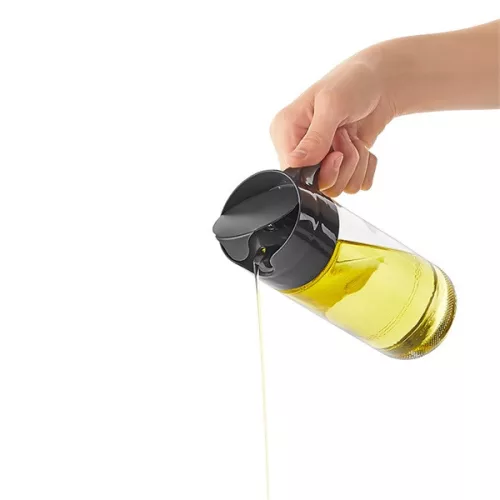 IRIS C-00413 Recipient de sticlă pentru ulei și oțet 500ml, culoare gri sau neagră