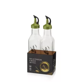  Set de 2 recipient pentru ulei și oțet IRIS C-00253, 2 x 250 ml, negru sau verde