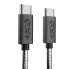 Dátový a nabíjací kábel NextOne USBCX2-MET-SG 1,2 m s konektorom C astro sivý
