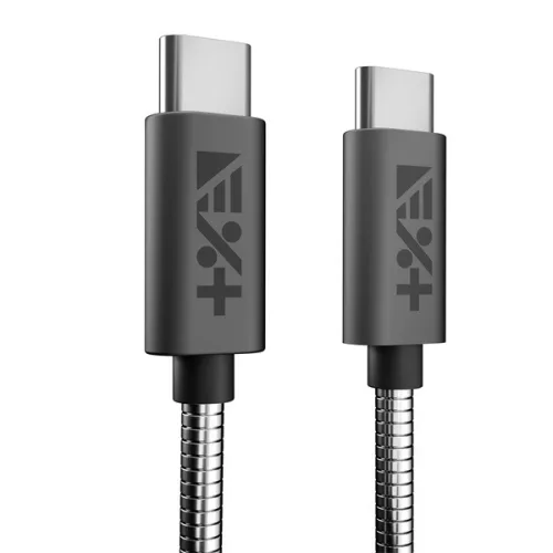 Dátový a nabíjací kábel NextOne USBCX2-MET-SG 1,2 m s konektorom C astro sivý