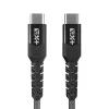 Dátový a nabíjací kábel NextOne USBCX2-BRD-SG 1,2 m, opletený, Type-C, v astro šedej farbe