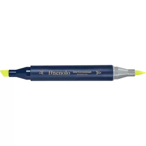 Deli Finenolo 123 - Fluorescent Yellow kétvégű permanent ART marker