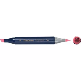   Deli Finenolo 121 - Fluorescent Coral Red kétvégű permanent ART marker