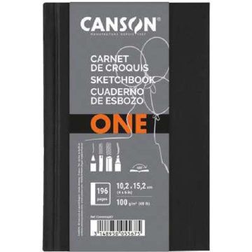   Canson One 10,2x15,2 cm, álló, 100 g/m2, ragasztott fehér rajzpapírfüzet