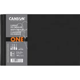   Canson One 21,6x14 cm, fekvő, 100 g/m2, ragasztott fehér rajzpapírfüzet