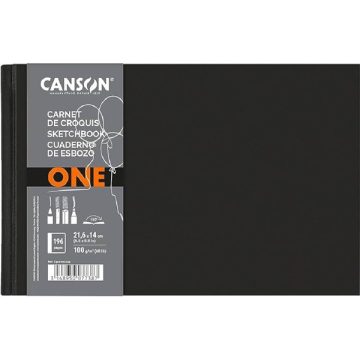   Canson One 21,6x14 cm, fekvő, 100 g/m2, ragasztott fehér rajzpapírfüzet