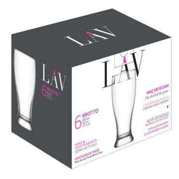   LAV Brotto Beer 565ml sörös pohár szett 6 darabos LV-BRO29F