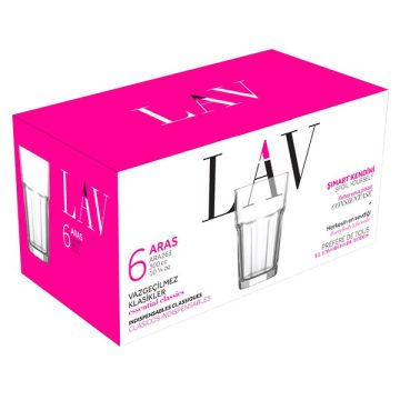   LAV Aras Long Drink 300ml koktélos pohár szett 6 darabos LV-ARA263F