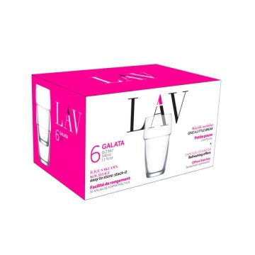   LAV Galata Long Drink 340ml koktélos pohár szett 6 darabos LV-GLT397F