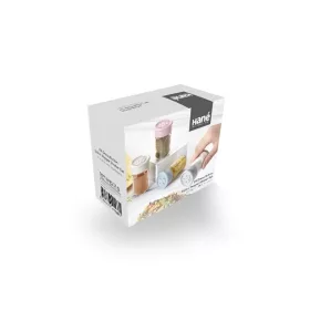   Set de 2 shakere de condimente din sticlă IRIS Button Salt&Pepper, 67 ml, roz, alb, gri sau albastru HN-1137