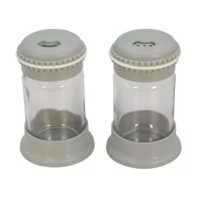   Set de 2 shakere de condimente din sticlă IRIS Macaron Salt&Pepper, 105 ml, roz, alb, gri sau albastru HN-1139