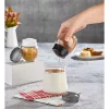 Borcan de condimente din sticlă IRIS Mono 210ml, negru sau alb HN-1213