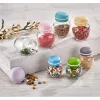 Borcan de condimente din sticlă IRIS Macaron 210ml, verde, fuchsia, portocaliu sau galben lămâie HN-1214