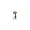 Borcan de condimente din sticlă IRIS Formo 190ml, negru sau alb HN-1223